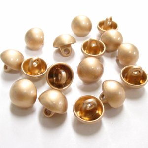 画像2: ダイキャストボタン ラウンド(裏穴) 10mm ソフト金メッキ 【5ヶ入】 (2)