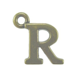 画像1: アルファベットチャーム R　真鍮古美 【1ヶ入】 (1)