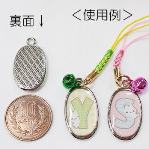 画像2: イニシャルにゃん 楕円 V ニッケル 【1ヶ入】 (2)