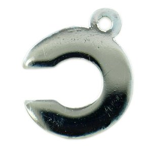 画像2: ラインストーンアルファベットC　ニッケルメッキ 【1ヶ入】 (2)