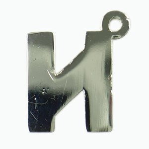 画像2: ラインストーンアルファベットN　ニッケルメッキ 【1ヶ入】 (2)