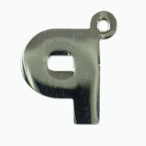 画像2: ラインストーンアルファベットP　ニッケルメッキ 【1ヶ入】 (2)