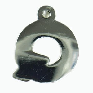 画像2: ラインストーンアルファベットQ　ニッケルメッキ 【1ヶ入】 (2)