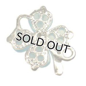 画像2: キャッツアイチャーム　クローバー2R　ブルー 【1ヶ入】 (2)