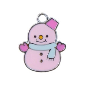 画像1: エポチャーム　雪だるま　ピンク 【1ヶ入】 (1)