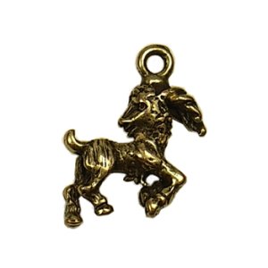 画像2: メタルチャーム　やぎ座　真鍮古美 【1ヶ入】 (2)