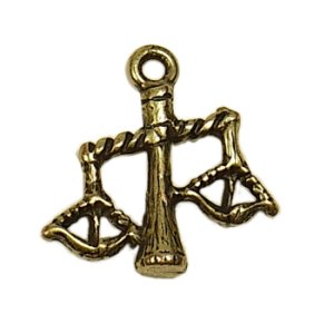 画像2: メタルチャーム　てんびん座　真鍮古美 【1ヶ入】 (2)