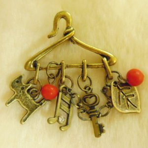 画像3: メタルチャーム　スカシはっぱFE02　真鍮古美 【2ヶ入】 (3)