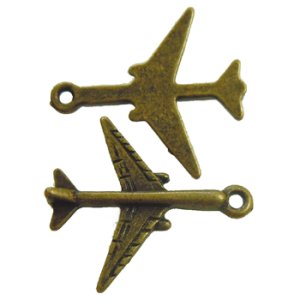 画像2: メタルチャーム　ジェット機FE13　真鍮古美 【1ヶ入】 (2)