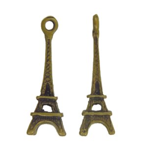 画像2: メタルチャーム　エッフェル塔FE16　真鍮古美 【2ヶ入】 (2)