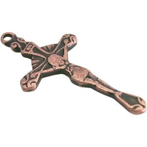 画像2: メタルチャーム　クロス1164　銅古美 【1ヶ入】 (2)