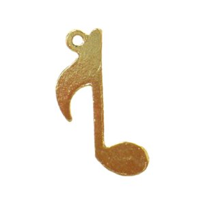 画像2: メタルチャーム　ミニ8分音符 T137　金メッキ 【1ヶ入】 (2)