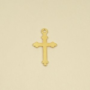 画像2: メタルチャーム　クロス20134　金メッキ 【1ヶ入】 (2)