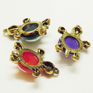 画像2: レトロストーンチャーム　かめ　ブルー 【1ヶ入】 (2)