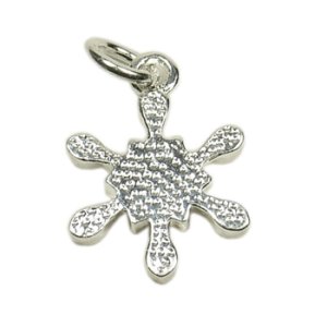 画像2: ラインストーンチャーム　雪結晶　約15mm　クリスタル 【1ヶ入】 (2)