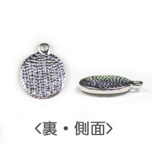 画像2: ラインストーンチャーム　陰陽　ブルー×クリスタル 【1ヶ入】 (2)