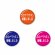画像1: コロナワクチン 接種しました 缶バッチ(小) 25mm　ビビットカラー【3色×1ヶ入】 (1)