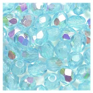 画像1: ファイヤーポリッシュ　3mm　アクアマリンAB 【50ヶ入】 (1)