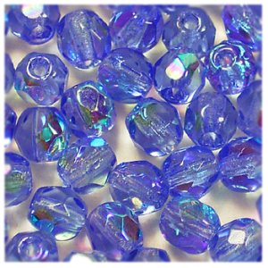 画像1: ファイヤーポリッシュ　3mm　ライトサファイアAB 【50ヶ入】 (1)