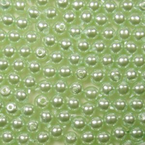 画像1: チェコパール　ラウンド　3mm　ペリドット 【30ヶ入】 (1)