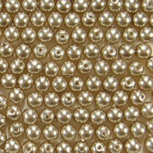 画像1: チェコパール　ラウンド　3mm　アーモンド 【30ヶ入】 (1)