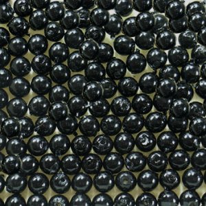 画像1: チェコパール　ラウンド　3mm　ジェット 【30ヶ入】 (1)