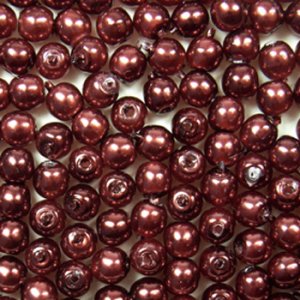 画像1: チェコパール　ラウンド　4mm　ボルドー 【30ヶ入】 (1)
