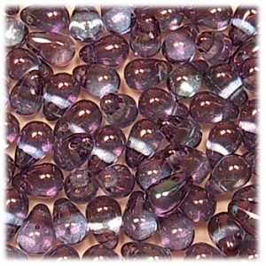 画像1: チェコ　ティアドロップ　4×6mm　アメジストラスター 【20ヶ入】 (1)