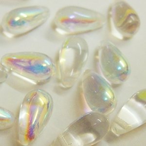 画像1: チェコ　ティアドロップ　5×10mm　クリスタルAB 【20ヶ入】 (1)