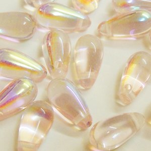 画像1: チェコ　ティアドロップ　5×10mm　ロサリンAB 【20ヶ入】 (1)