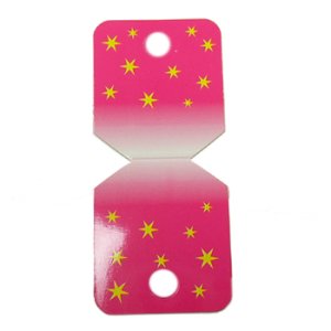 画像1: カラーヘッダー　星　85×36mm　ピンク 【10ヶ入】 (1)