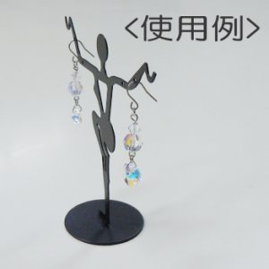 画像2: 人型ピアススタンド ブラック 【1ヶ入】 (2)