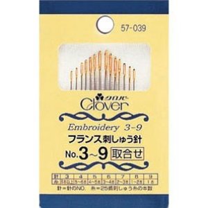 画像1: クロバー　フランス刺しゅう針　No.3-9 【14本入】 (1)