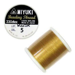 画像1: MIYUKI　ミユキ　ビーズステッチ糸　K4570　＃40　＃5 ゴールド 【50m巻】 (1)