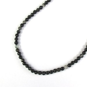 画像3: 天然石 1本販売 2mm ブラックアゲート 【約19cm(約90〜100粒)】 (3)