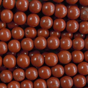 画像1: 天然石　1本売り　8mm　レッドジャスパー 【40cm（約47-50粒）】 (1)