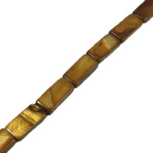画像1: 貝パーツ 06AD 長方形 約8.5×14.5mm ブラウン 【10ヶ入】 (1)