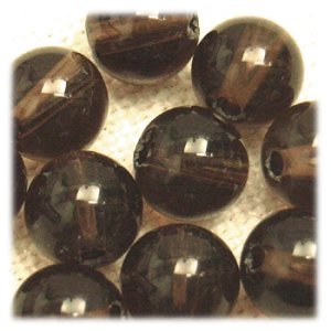 画像1: 天然石　ラウンド　8mm　スモーキークォーツ 【5ヶ入】 (1)