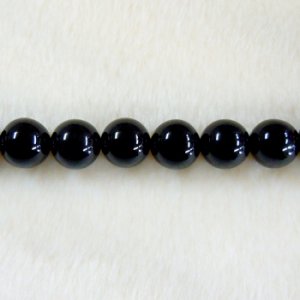 画像1: 天然石　ラウンド　12mm　ブラックオニキス 【2ヶ入】 (1)
