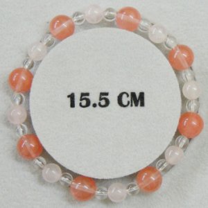 画像2: 天然石ブレスレット作成セット　チェリークォーツ 【1セット入】 (2)