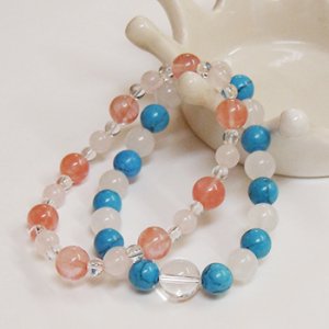 画像4: 天然石ブレスレット作成セット　合成ターコイズ 【1セット入】 (4)