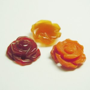 画像1: 天然石トップ　薔薇　14×5mm　カーネリアン 【1ヶ入】 (1)