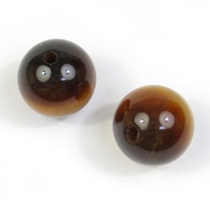 画像2: 天然石　ラウンド　12mm　イエロータイガーアイ 【2ヶ入】 (2)
