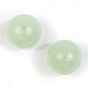 画像2: 天然石　ラウンド　12mm　翡翠 【2ヶ入】 (2)