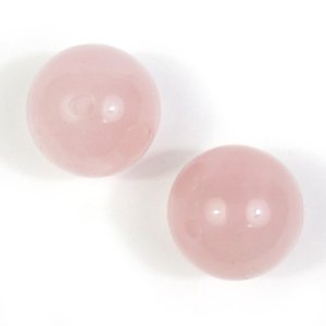画像2: 天然石　ラウンド　12mm　ローズクォーツ 【2ヶ入】 (2)