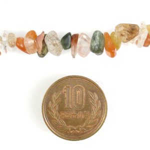 画像2: 天然石　サザレ　約4-12mm　ミックスルチルクォーツ 【1本　約90cm入】 (2)