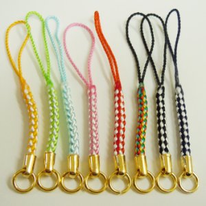 画像2: カラー根付 黄色×白/金メッキ 【8本入】 (2)