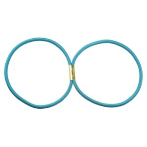 画像2: 売切　2連ヘアゴム　ブルー 【1本入】 (2)