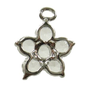 画像2: ジルコニア　フラワー（桜）　12mm　クリスタル 【1ヶ入】 (2)