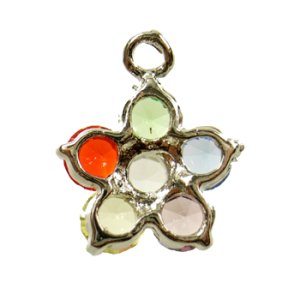 画像2: ジルコニア フラワー(桜) 12mm マルチカラー 【1ヶ入】 (2)